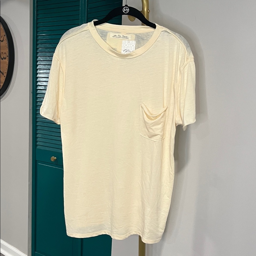 FREE PEOPLE NWT Vella Tee / White Swan - small - Picture 9 of 11